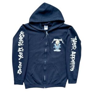 Soon You’ll Please Their Appetite Y2K Metallica Gildan Hoodie Women’s (M fits S)